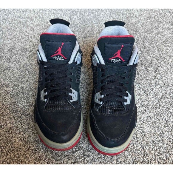Nike Air Jordan 4 Bred 2019 Size 5 Youth (Size 6.5 Women's) - Picture 3 of 7